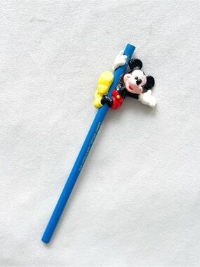 Vintage Disney Blue Pencil with Mickey Mouse Topper